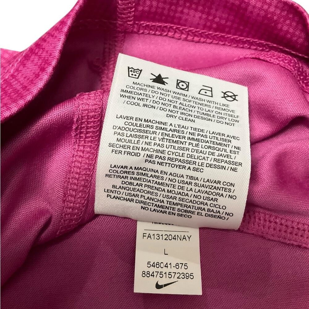 Nike Running Dri Fit Fuchsia Long Sleeve Sports Top Size Large EUC - Picture 9 of 11